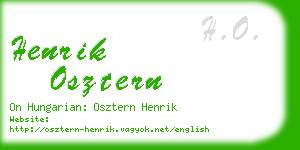 henrik osztern business card